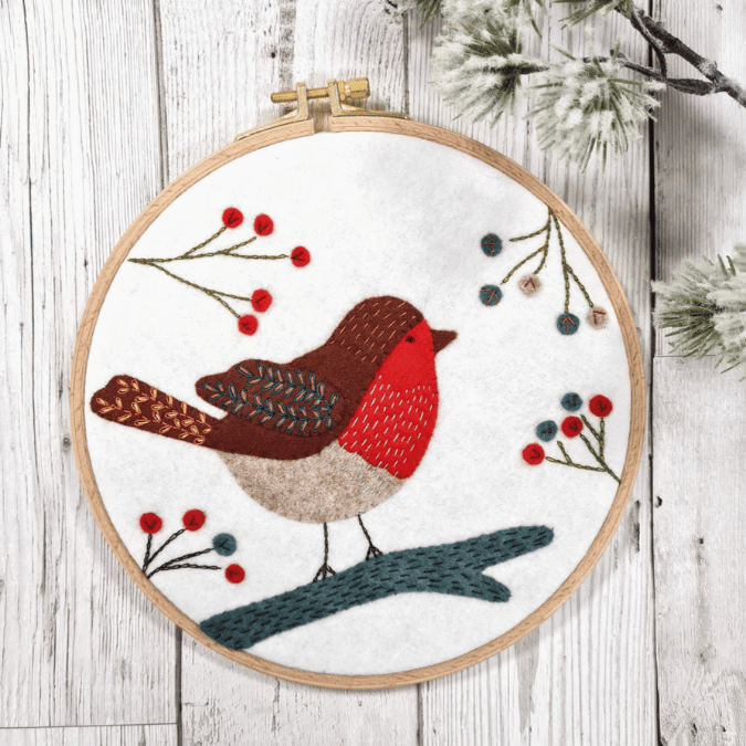 Robin Felted Embroidery Kit