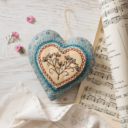 Embroidered Heart Felted Craft Kit