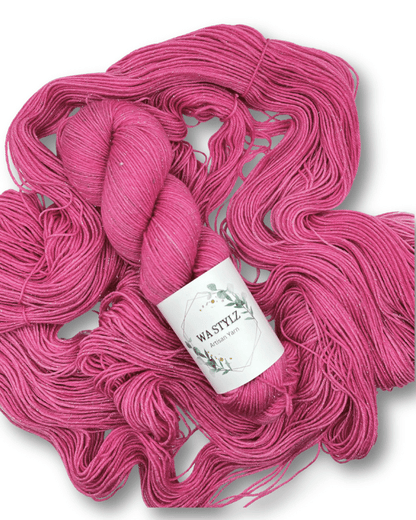 Silver Stellina Yarn – Hand Dyed Sparkle Yarn