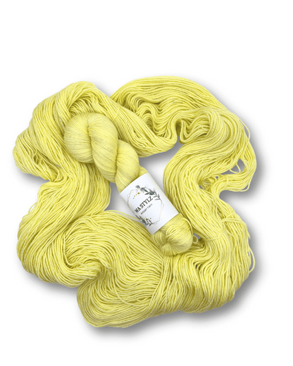 Silver Stellina Yarn – Hand Dyed Sparkle Yarn