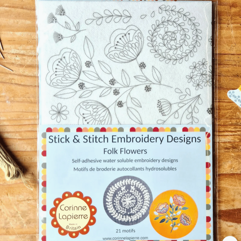 Stitching Kit - Stick  & Stitch Embroidery Folk Flowers